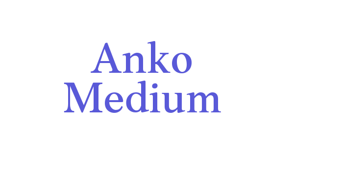 Anko Medium Font Download