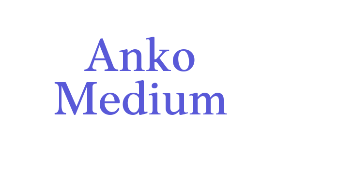 Anko Medium Font