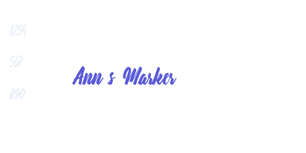 Ann’s Marker font