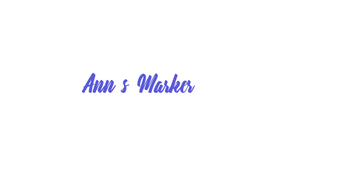 Ann’s Marker Font Download