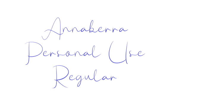 Annaberra Personal Use Regular Font Download