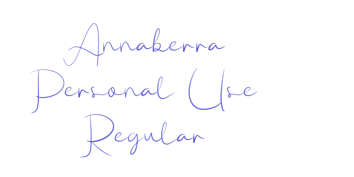 Annaberra Personal Use Regular Font