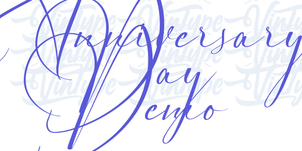 Anniversary Day Demo font free