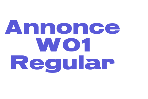 Annonce W01 Regular Font