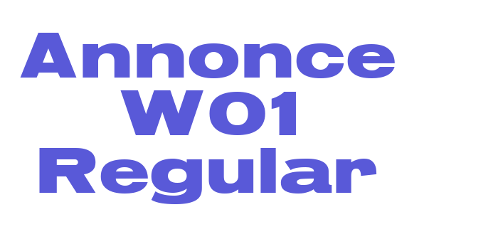 Annonce W01 Regular Font Download