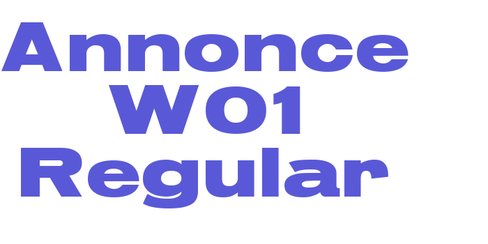 Annonce W01 Regular Font