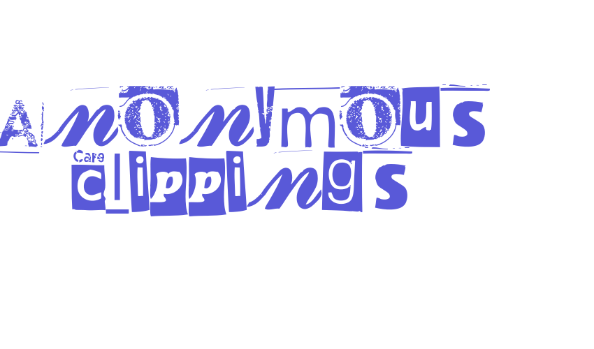 Anonymous Clippings Font Download