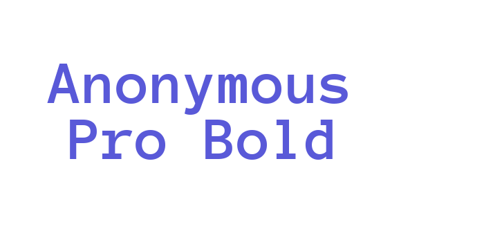 Anonymous Pro Bold Font Download