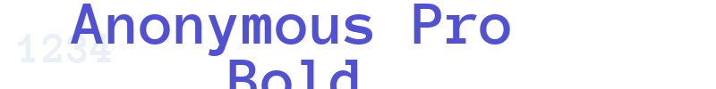 Anonymous Pro Bold-font