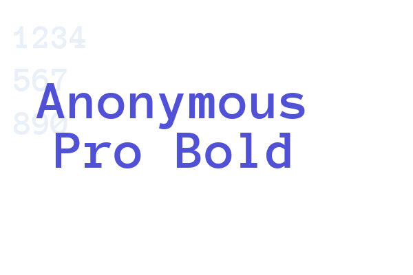 Anonymous Pro Bold