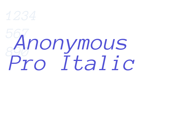 Anonymous Pro Italic