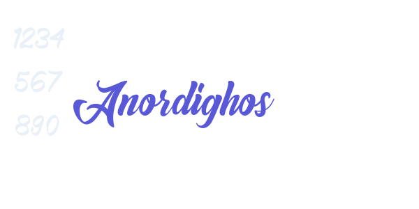 Anordighos font free