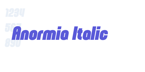 Anormia Italic font free