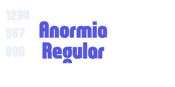 Anormia Regular font free