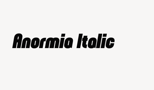 Anormia Italic Font