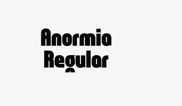 Anormia Regular Font