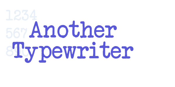 Another Typewriter font