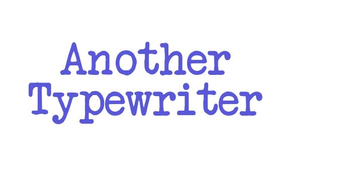 Another Typewriter Font Download