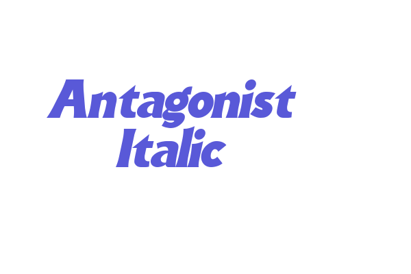 Antagonist Italic Font