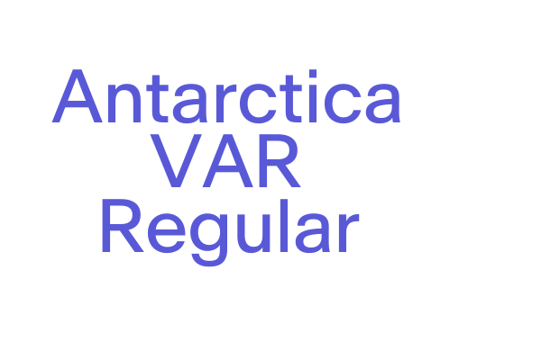 Antarctica VAR Regular Font