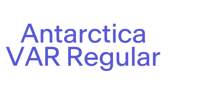 Antarctica VAR Regular Font Download