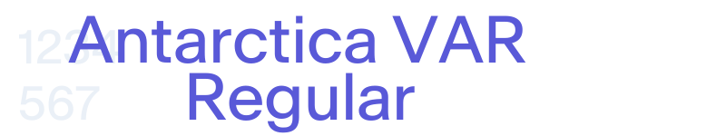 Antarctica VAR Regular-related font