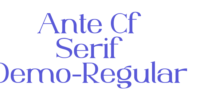 Ante Cf Serif Demo-Regular Font Download