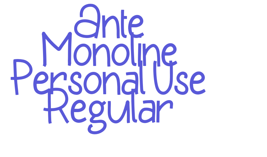 Ante Monoline Personal Use Regular Font Download