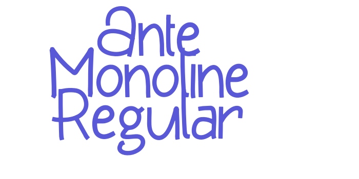 Ante Monoline Regular Font Download