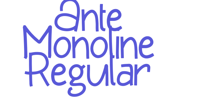 Ante Monoline Regular Font