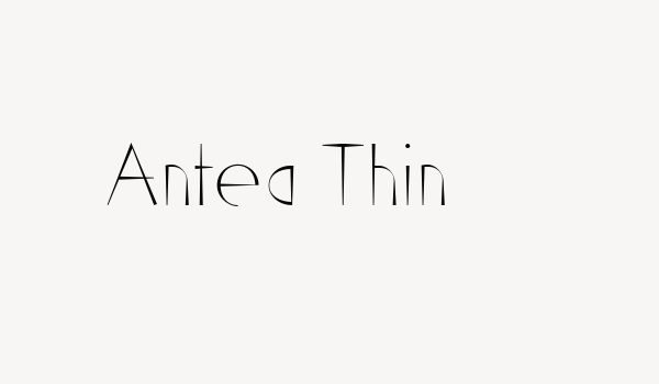 Antea Thin Font