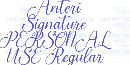 Anteri Signature PERSONAL USE Regular-font-download