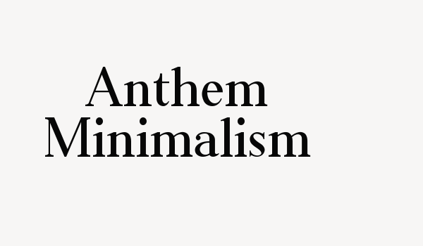 Anthem Minimalism Font