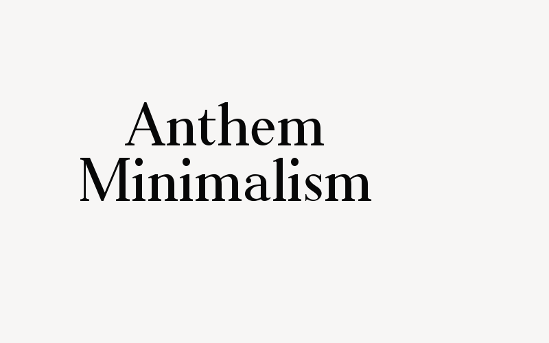 Anthem Minimalism Font