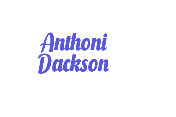 Anthoni Dackson Font