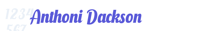 Anthoni Dackson font