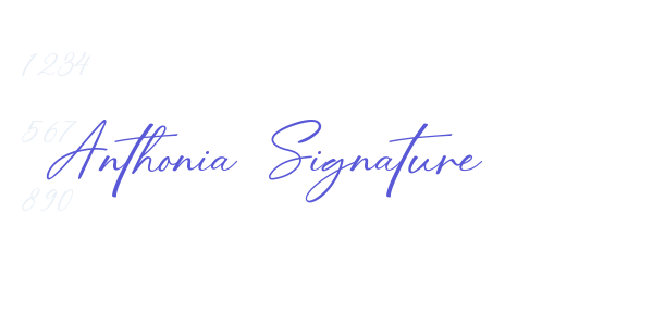 Anthonia Signature font free