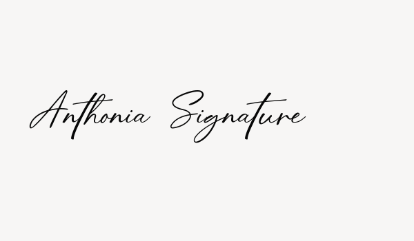 Anthonia Signature Font