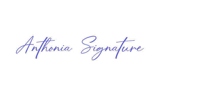 Anthonia Signature Font Download