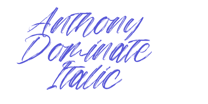 Anthony Dominate Italic Font