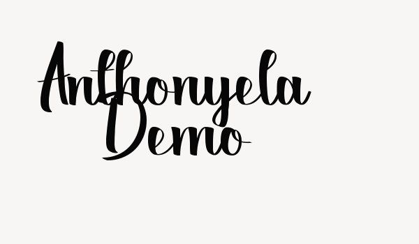 Anthonyela Demo Font