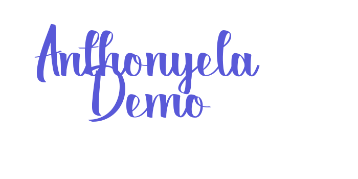 Anthonyela Demo Font Download