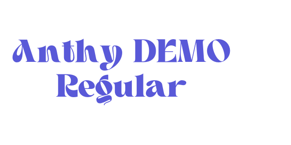 Anthy DEMO Regular font free