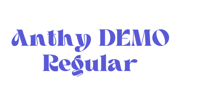 Anthy DEMO Regular Font Download