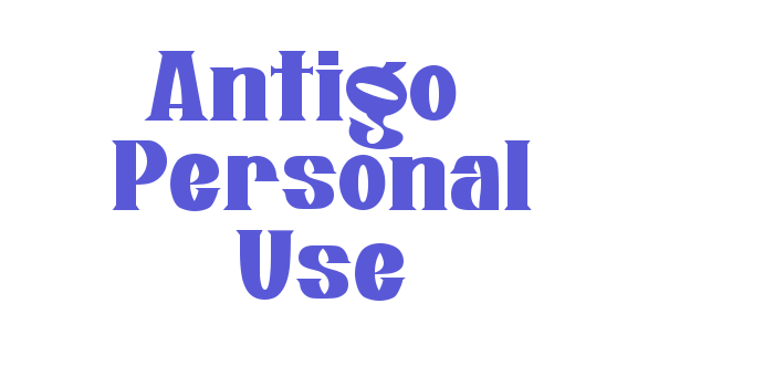 Antigo – Personal Use Font Download