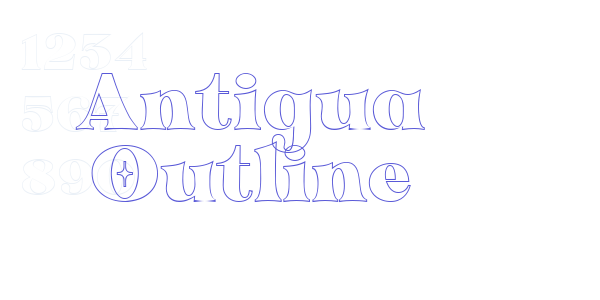 Antigua Outline font free