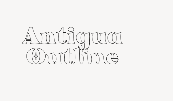 Antigua Outline Font