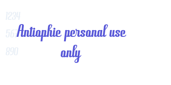 Antiophie personal use only font free