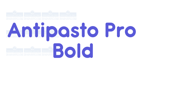 Antipasto Pro Bold font free