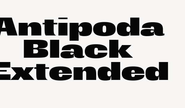 Antipoda Black Extended Font